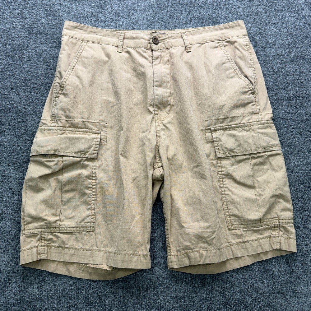 Levi's Ripstop Cargo Shorts Mens 33 Tan 9.5in Inseam Outdoor Workwear Athleisure